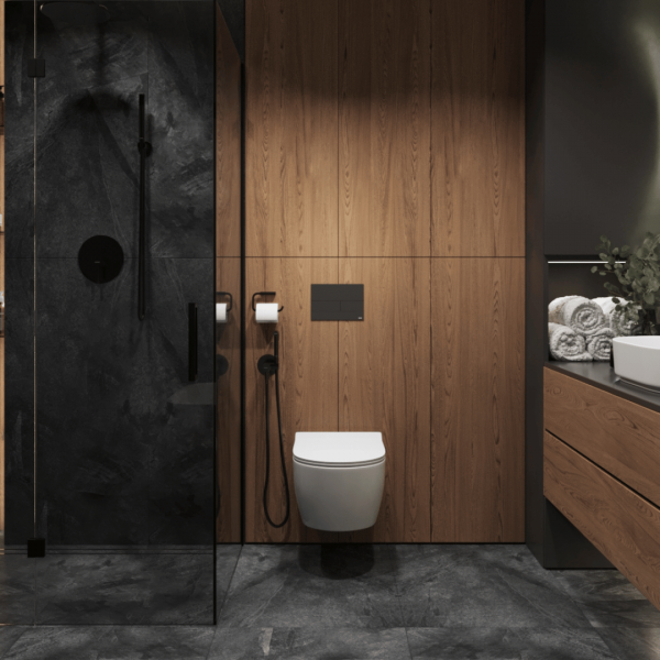 Nowoczesna Elegancja w Projekcie Minimalistycznej Łazienki!