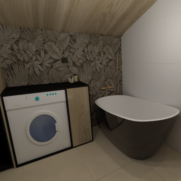 Łazienka na Poddaszu: Nowoczesny Luksus i Praktyczność!