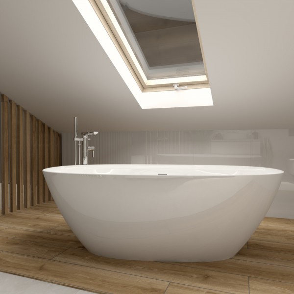 Wanna wolnostojąca w łazience na podaszu!