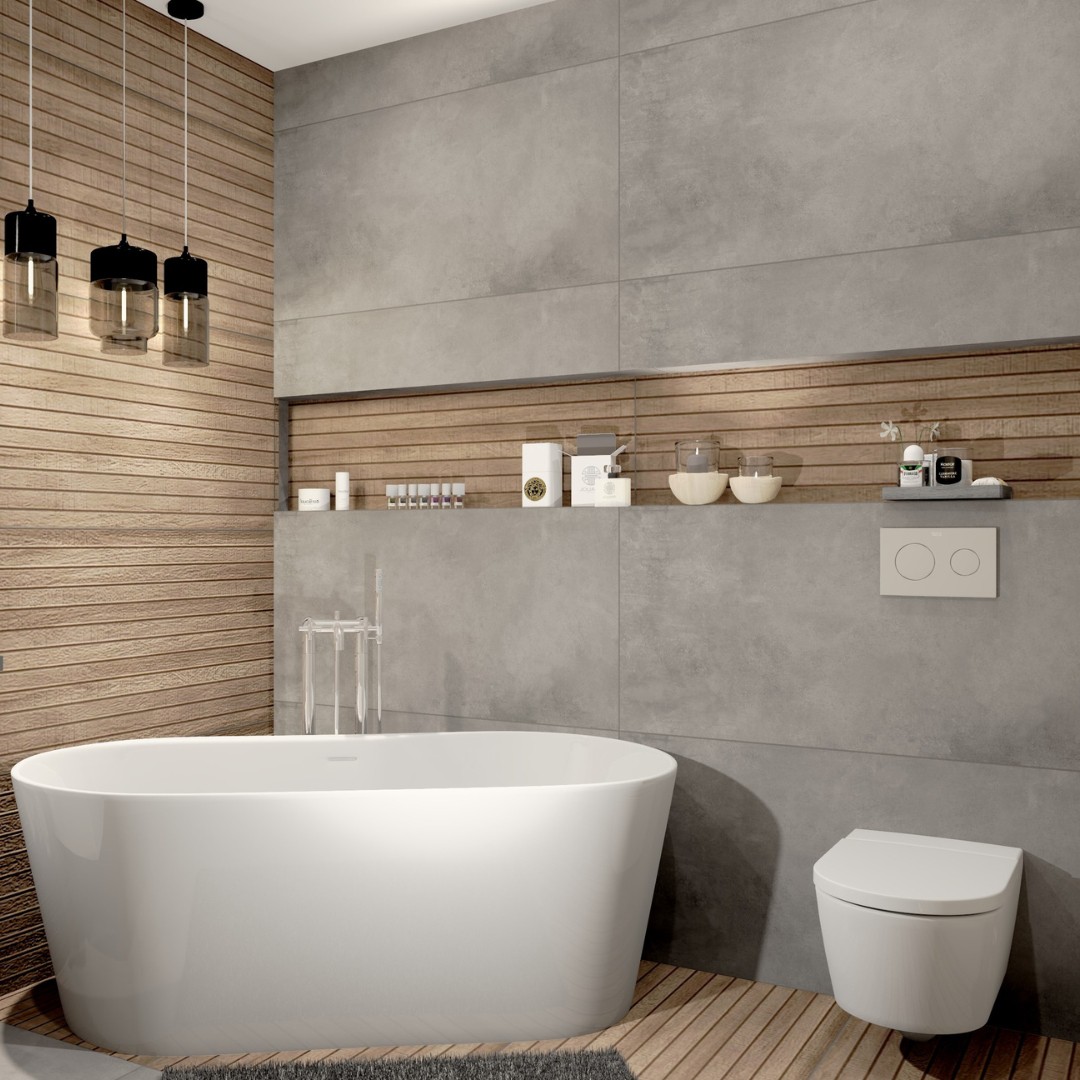 Wanna wolnostojąca w małej łazience w bloku!