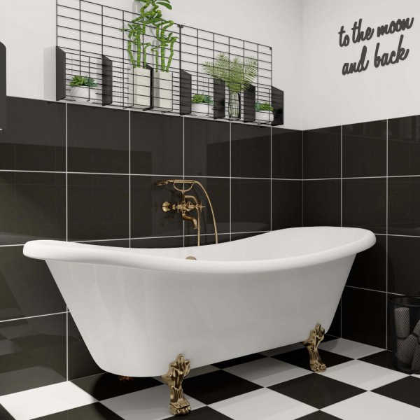 Łazienka z wanną wolnostojącą w stylu art deco!