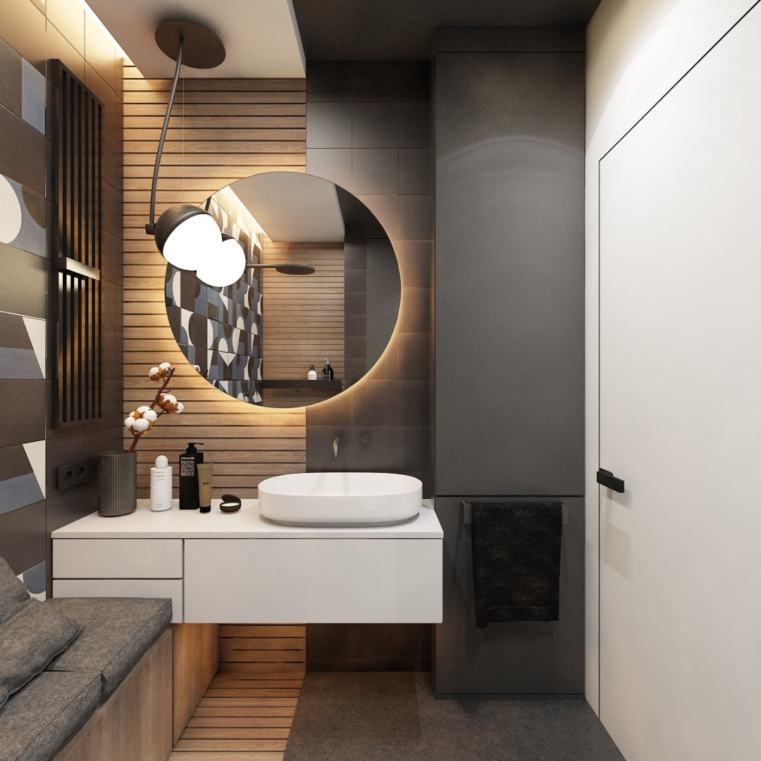 Współczesna Łazienka z Artystycznym Akcentem!