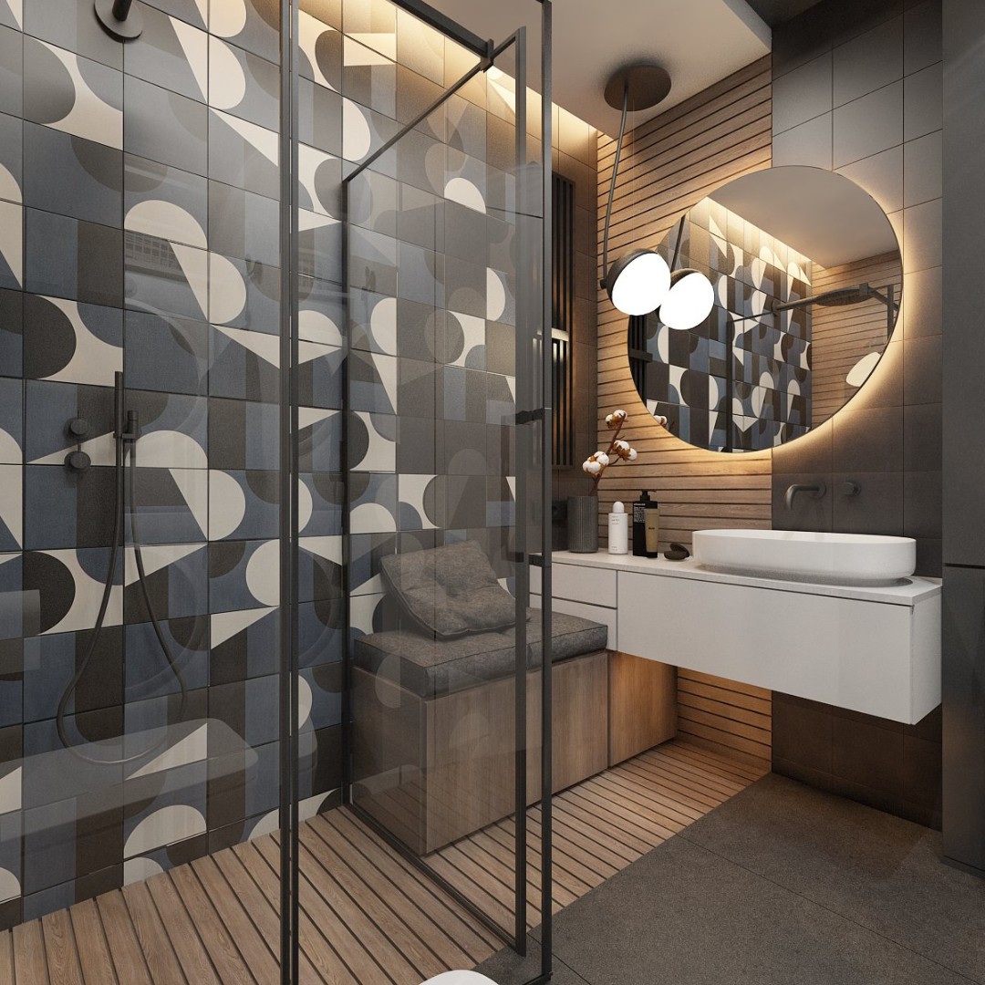 Współczesna Łazienka z Artystycznym Akcentem!