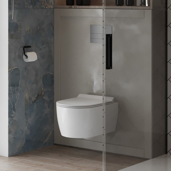 Nowoczesna Łazienka z Geometrycznym Akcentem!