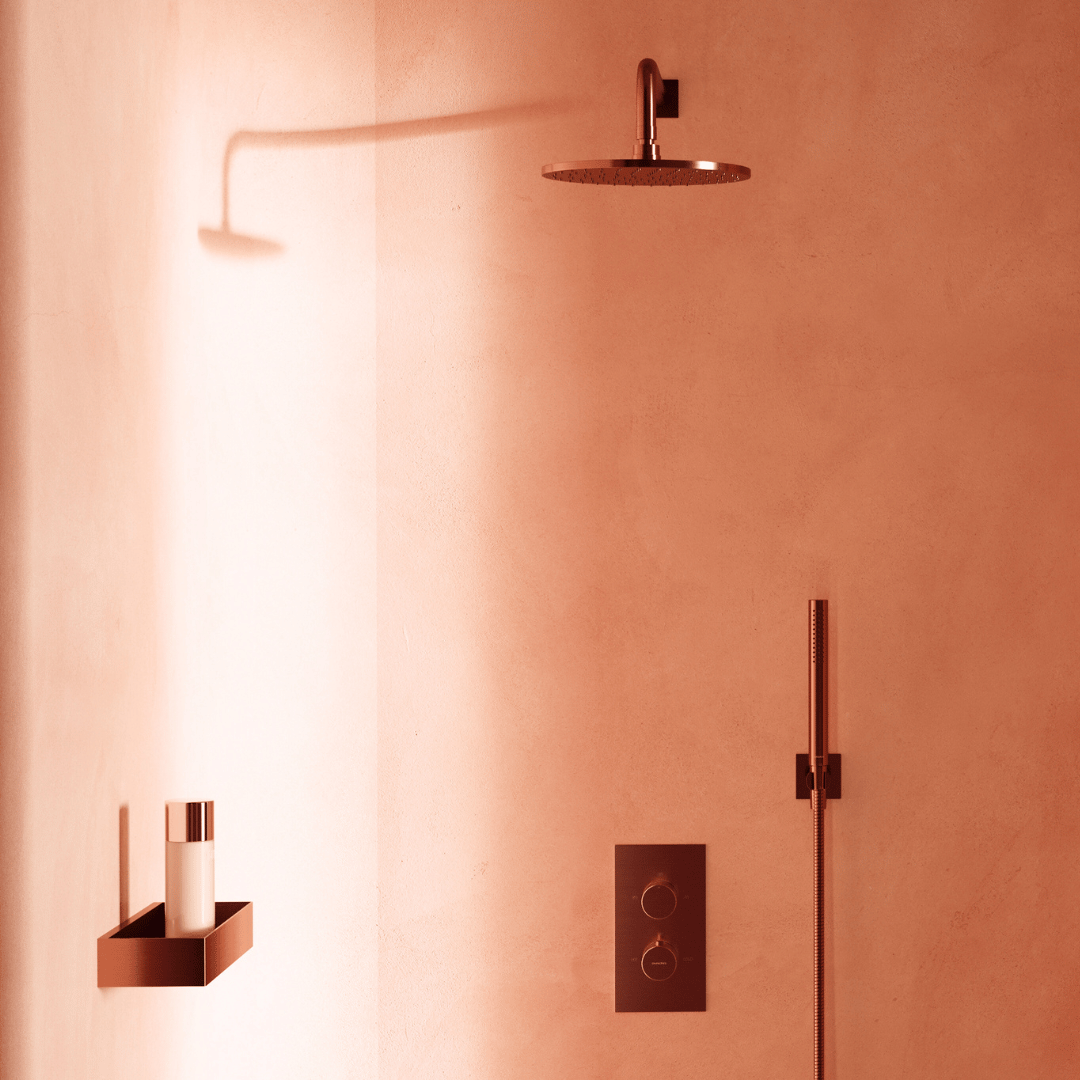 Designerska łazienka Omnires – odważna elegancja w odcieniach czerwieni