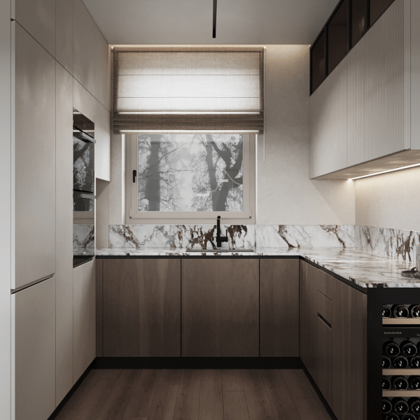 Nowoczesna kuchnia z wyspą i zlewozmywakiem bez ociekacza