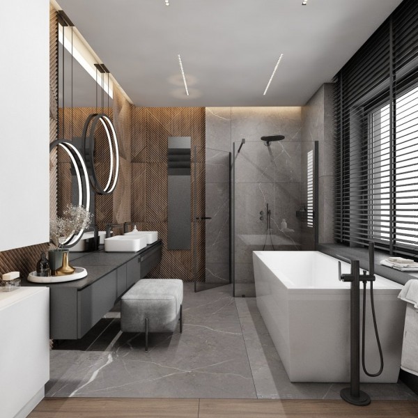 Nowoczesna łazienka z wanną wolnostojącą!