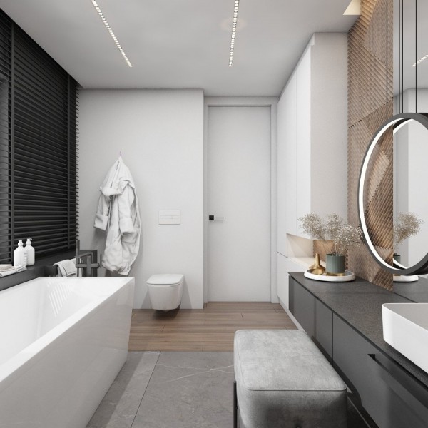 Nowoczesna łazienka z wanną wolnostojącą!