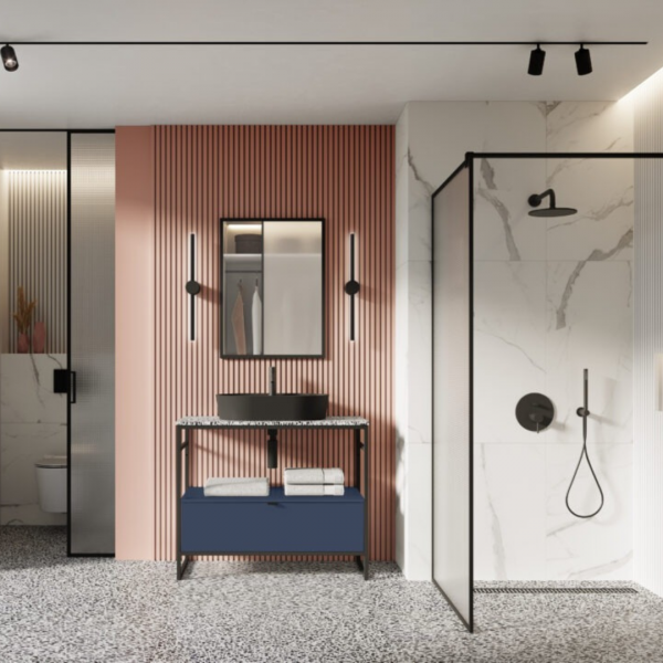 Owalna umywalka nablatowa w dwóch aranżacjach