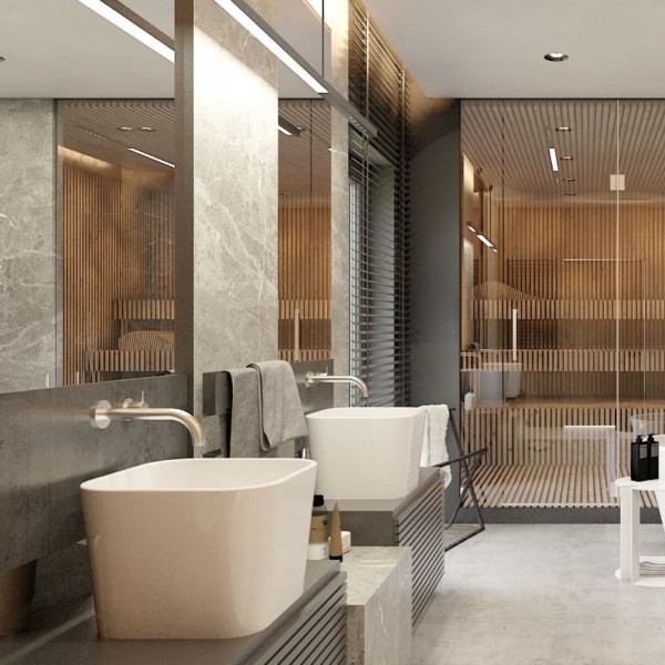 Nowoczesna łazienka z sauną!