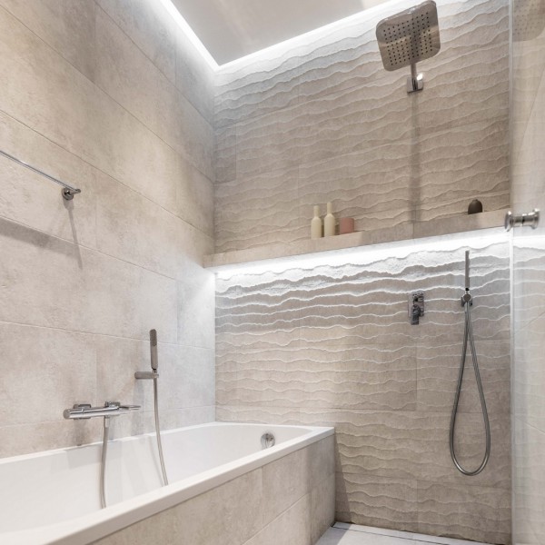 Nowoczesna łazienka w odcieniach beżu!