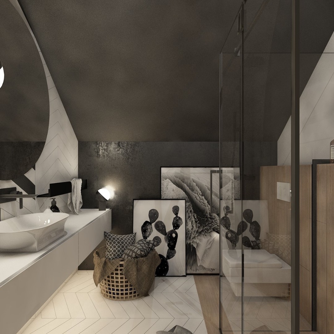 Mała łazienka na poddaszu!